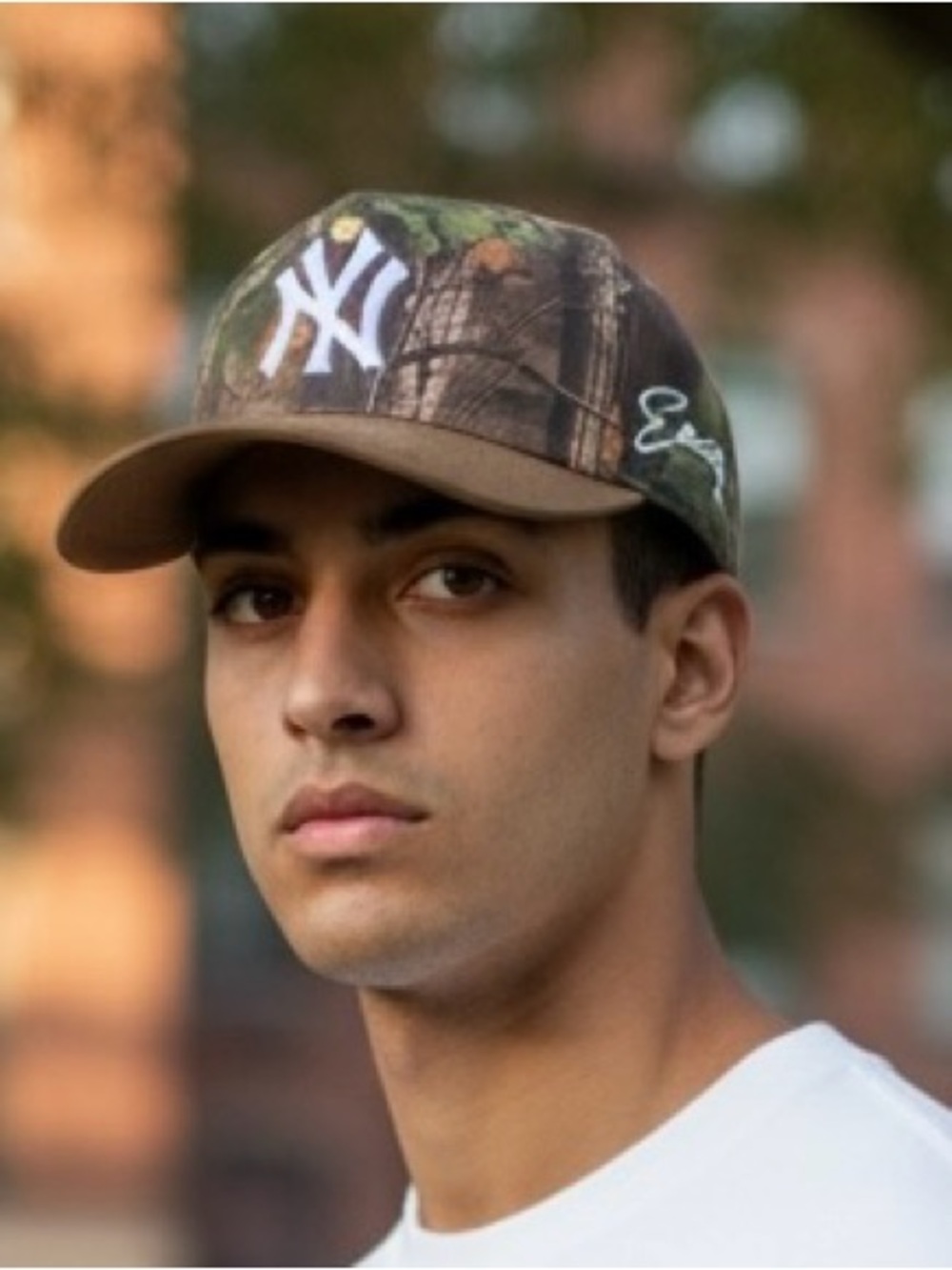 Easy LA Limited Production New York Yankees Camo Brown Brim Snapback Hat - Picture 6 of 7